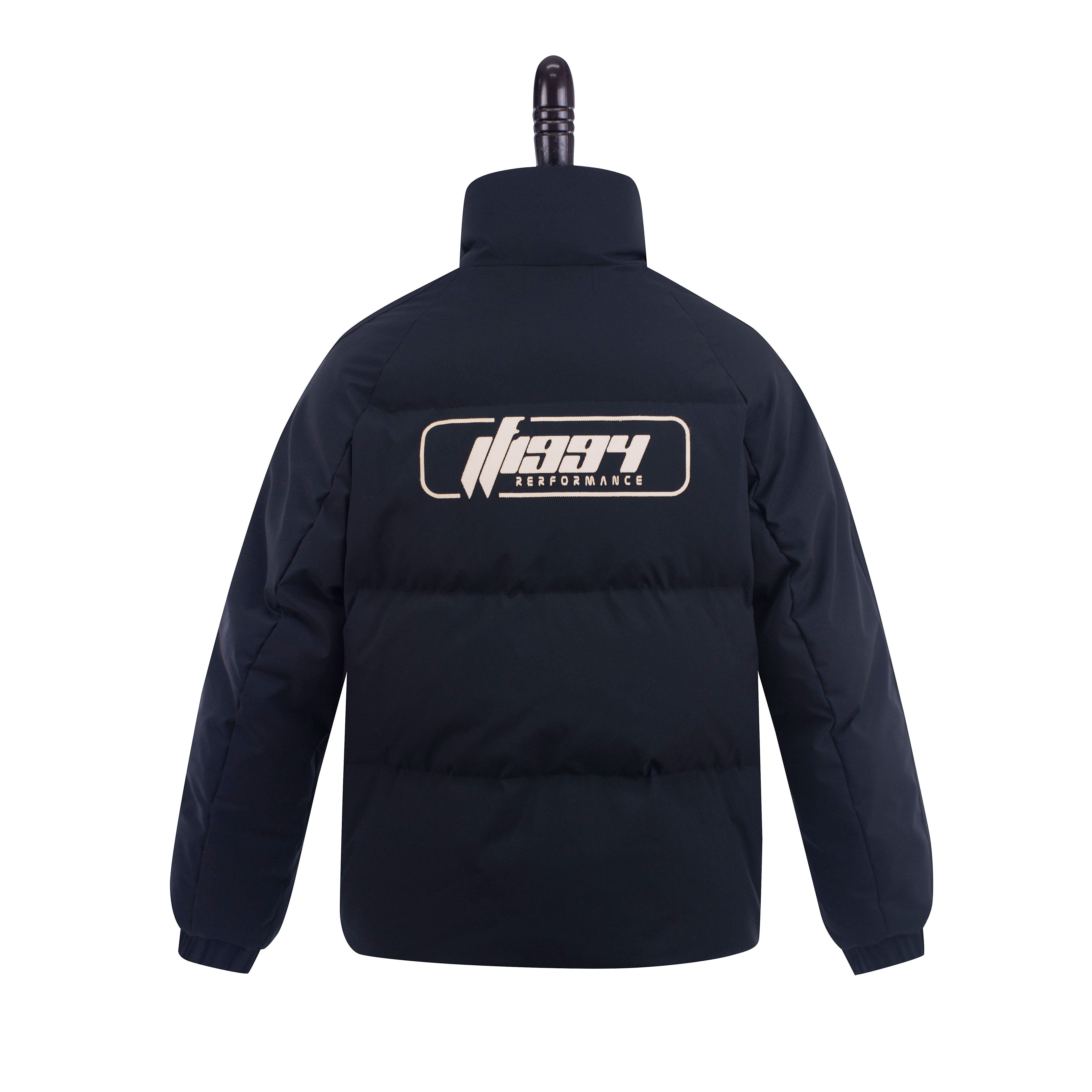 Wholesale Customized Stand Collar Windproof Thicken Comfortable Woven Zipper Men's puffer Jacket For Winter Outdoor
