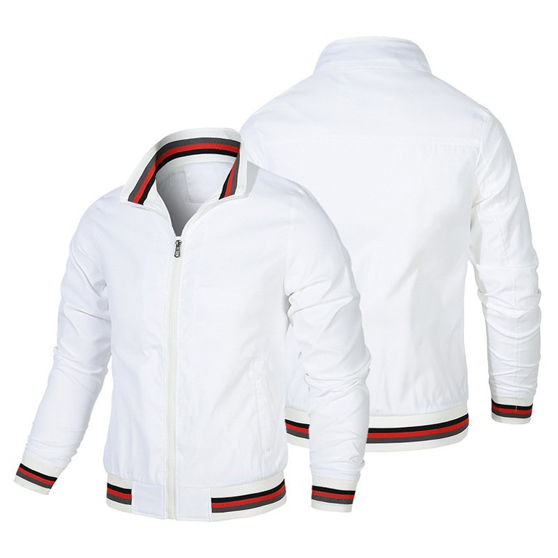 RNSHANGER Custom Logo Outdoors Men's Jackets Casual Streetwear Cardigan Zipper Mens Jackets and Coats Autumn Men's Bomber Jacket