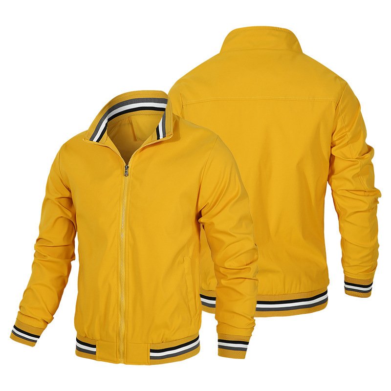 RNSHANGER Custom Logo Outdoors Men's Jackets Casual Streetwear Cardigan Zipper Mens Jackets and Coats Autumn Men's Bomber Jacket