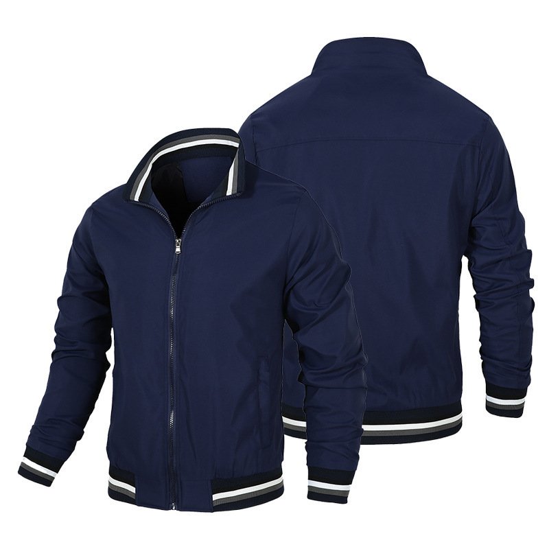 RNSHANGER Custom Logo Outdoors Men's Jackets Casual Streetwear Cardigan Zipper Mens Jackets and Coats Autumn Men's Bomber Jacket