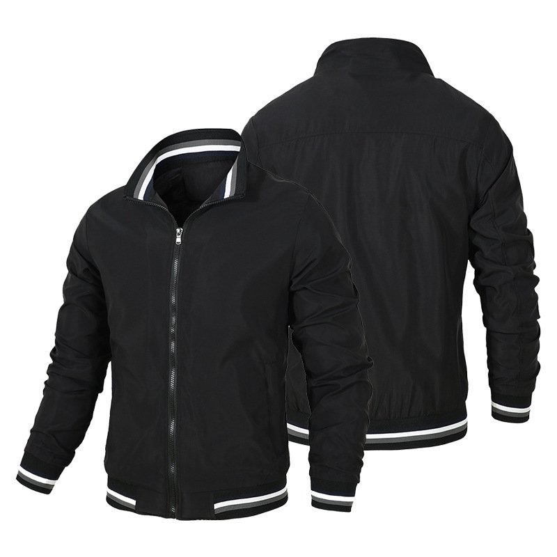 RNSHANGER Custom Logo Outdoors Men's Jackets Casual Streetwear Cardigan Zipper Mens Jackets and Coats Autumn Men's Bomber Jacket