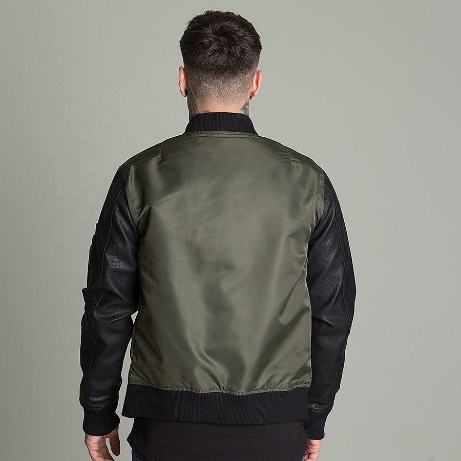 2024 Autumn Men's Casual Fashion Windbreaker Bomber Jacket Waterproof With Quilt Wool Lining Inside Best Design Bomber Jacket