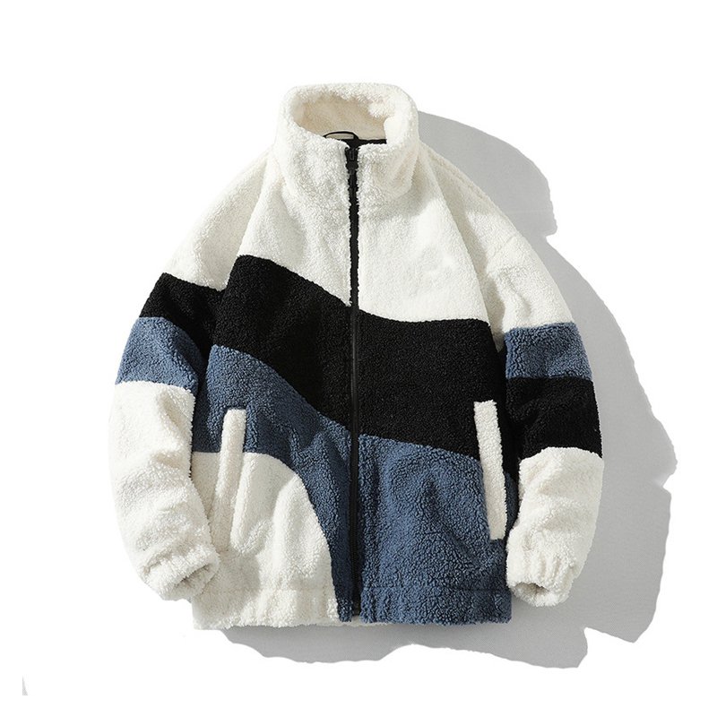 New Trdench High Quality Men's Coat Long Sleeve Casual Fleece Varsity Jacket Cashmere Coat Fleece Jacket For Men