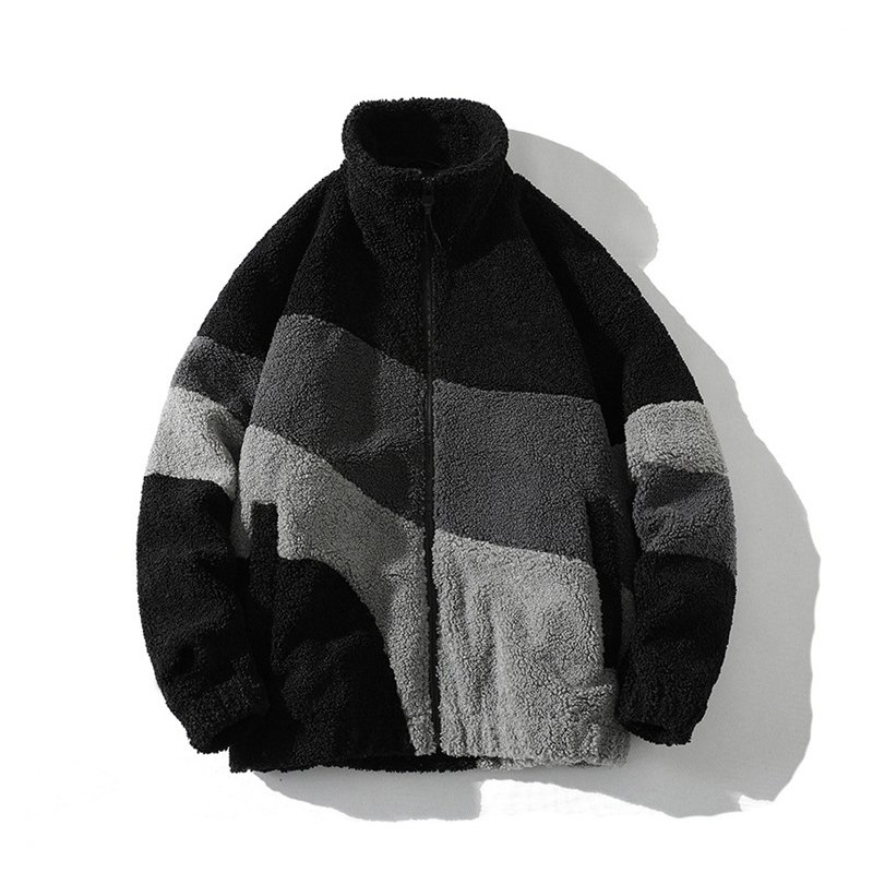 New Trdench High Quality Men's Coat Long Sleeve Casual Fleece Varsity Jacket Cashmere Coat Fleece Jacket For Men