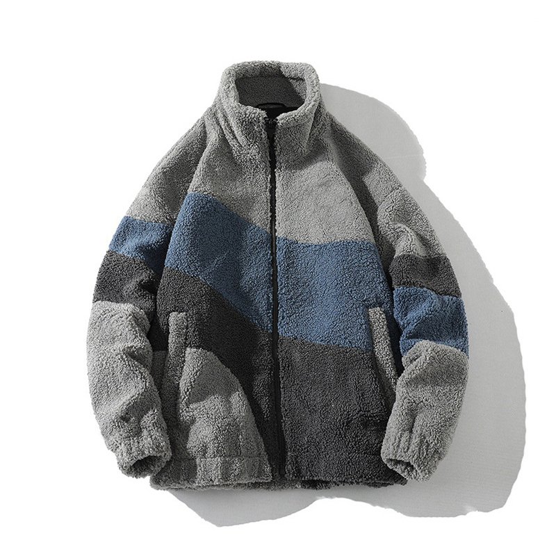 New Trdench High Quality Men's Coat Long Sleeve Casual Fleece Varsity Jacket Cashmere Coat Fleece Jacket For Men