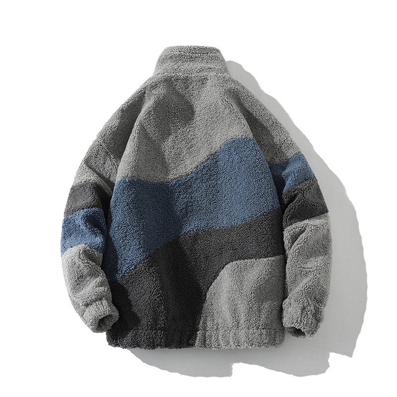 New Trdench High Quality Men's Coat Long Sleeve Casual Fleece Varsity Jacket Cashmere Coat Fleece Jacket For Men