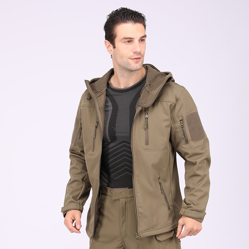 ESDY Windproof Softshell Tactical Jacket Comfortable Warm Keeper Men's Jacket