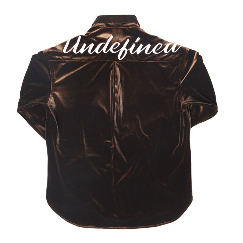 Custom men's velvet casual coat men's letter embroidery breast double pocket coat men's stack velour silk coat