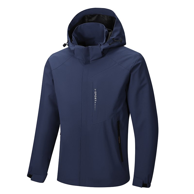 OEM/ODM/OBM Men's Softshell Breathable Jacket Hiking Jacket Customize Logo Waterproof and Windproof Spring Stand Casual Winter