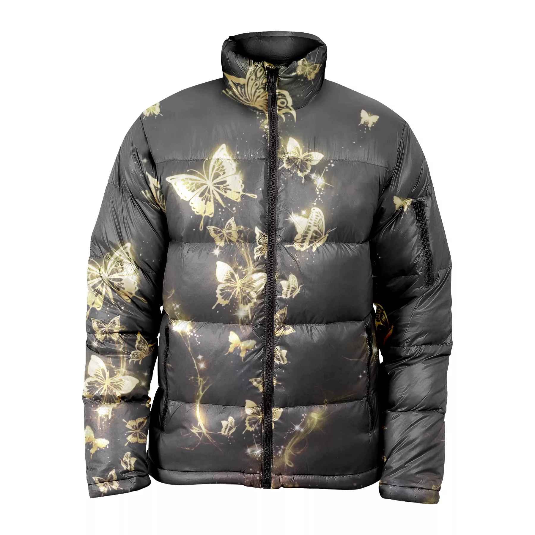High quality Men's Winter Puffer Jacket Thicken Winter Coat Warm Padded Jacket mens Mid-weight Puffer Jacket With Removable