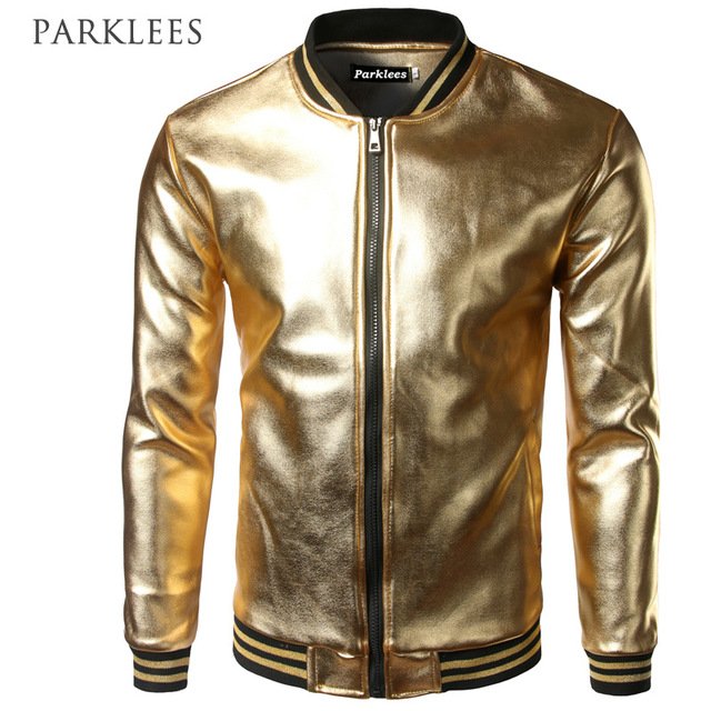Men's Prom Party silver and golden color Fashion varsity jackets from GLOVES City Sialkot Pakistan
