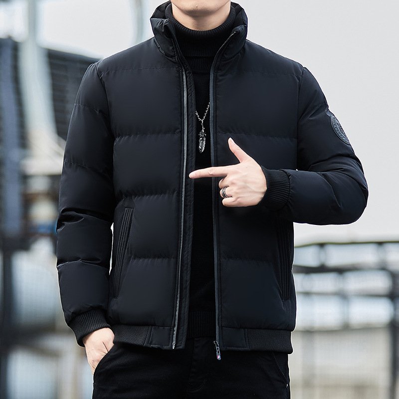 Popular winter thick cotton stand up collar loose casual down cotton trendy cotton men's jackets