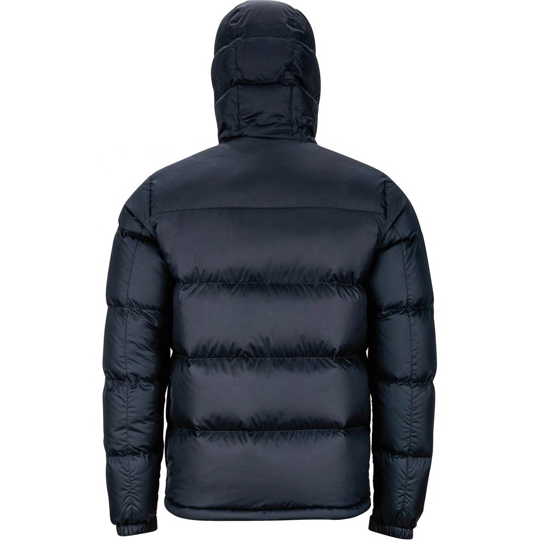 Men's Down Puffer Jacket Black Hooded Mens Puffy Quilted Parka Padded Winter Jackets Hot Sale Customized Heated Jacket OEM