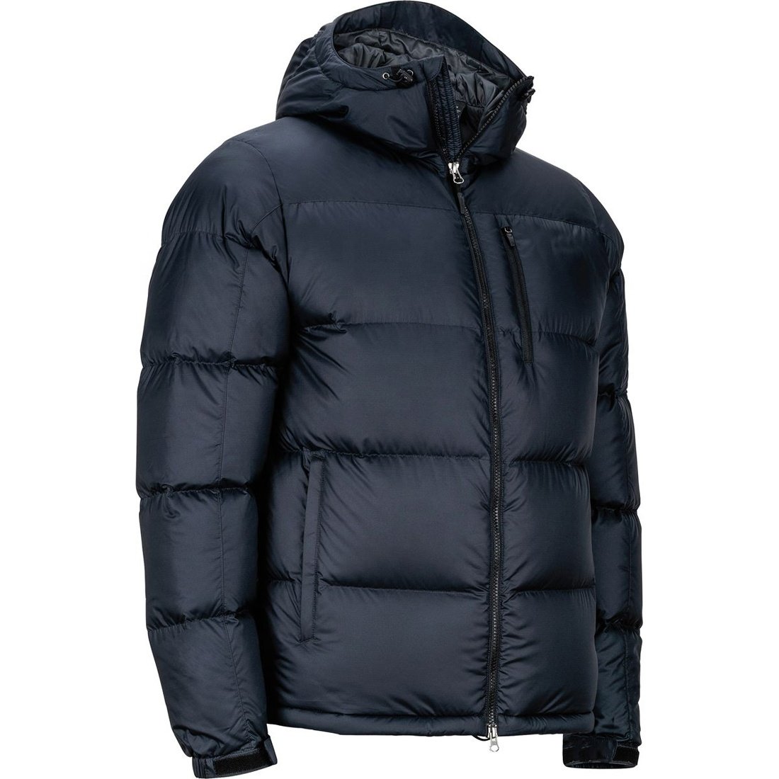 Men's Down Puffer Jacket Black Hooded Mens Puffy Quilted Parka Padded Winter Jackets Hot Sale Customized Heated Jacket OEM