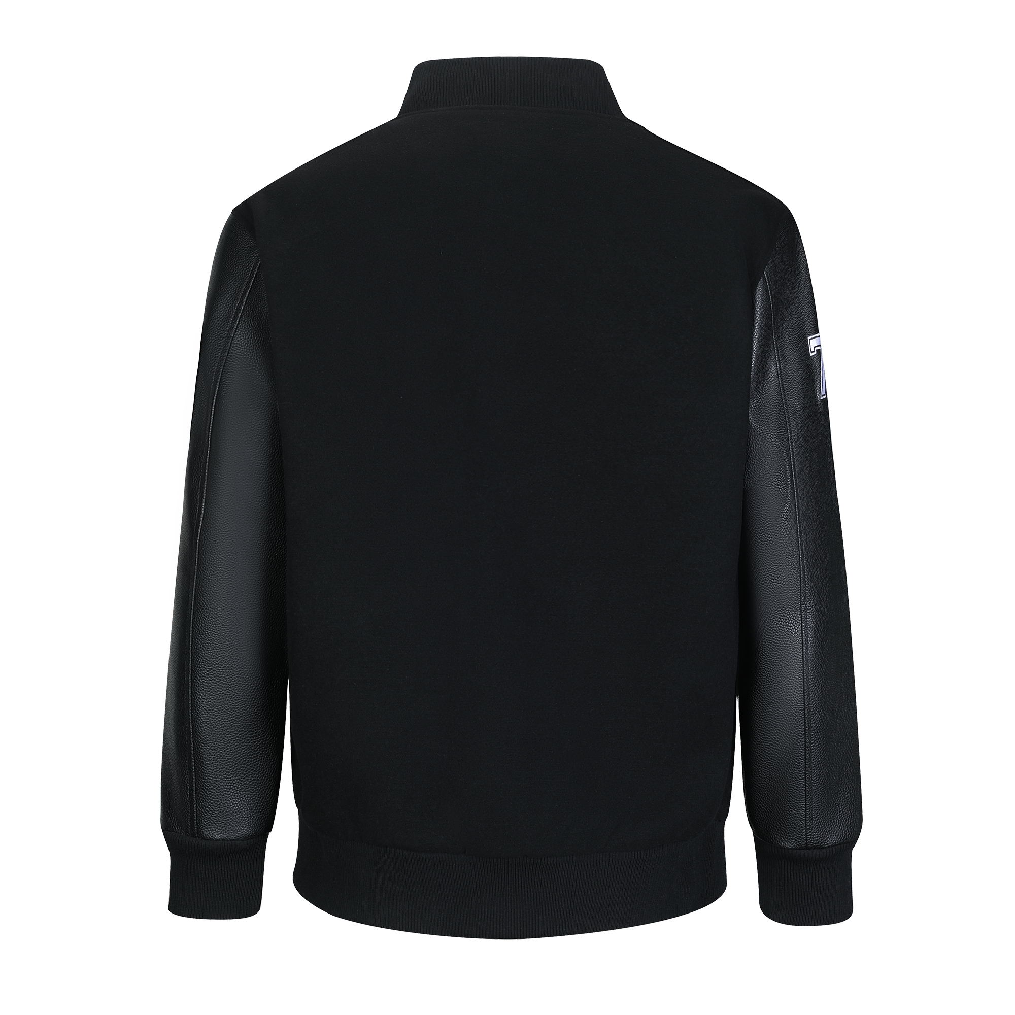 Customized high-quality embroidered thick PU sleeve jacket, retro baseball men's jacket, 100% polyester thick Mao