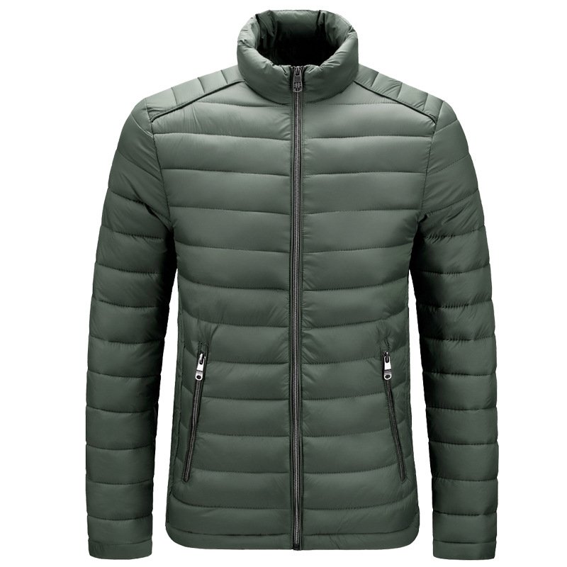 Custom logo satin winter bomber plus size puffer 4XL Warm Jacket Winter Solid Color Down men's Jackets