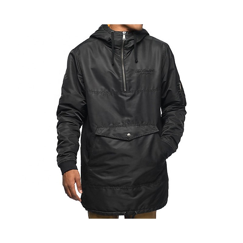 Customized Mens Oversize Fit 3M Reflective Track Black Windbreaker Jackets
