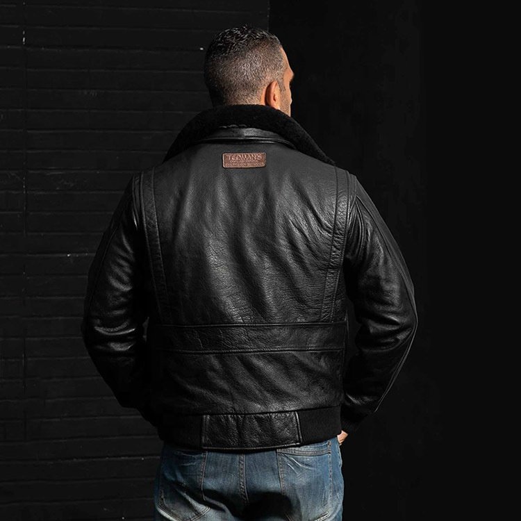 winter Fashion bomber coats jaqueta de couro masculino cheap genuine leather lint clothing men's leather jackets