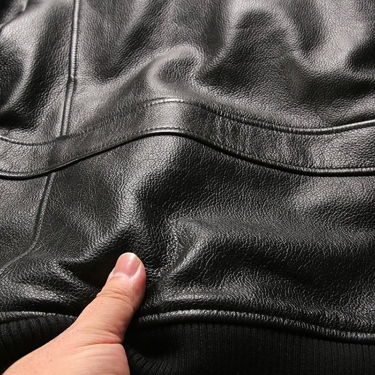 winter Fashion bomber coats jaqueta de couro masculino cheap genuine leather lint clothing men's leather jackets