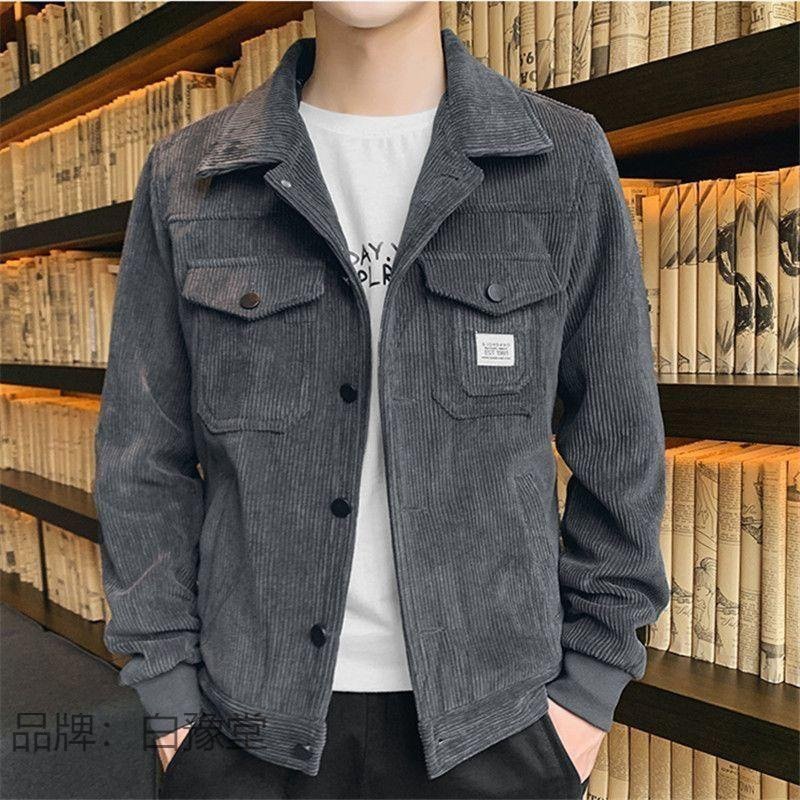 2023 Spring Autumn Men's Fashion Casual Coat Button Up Coats Men's Jacket