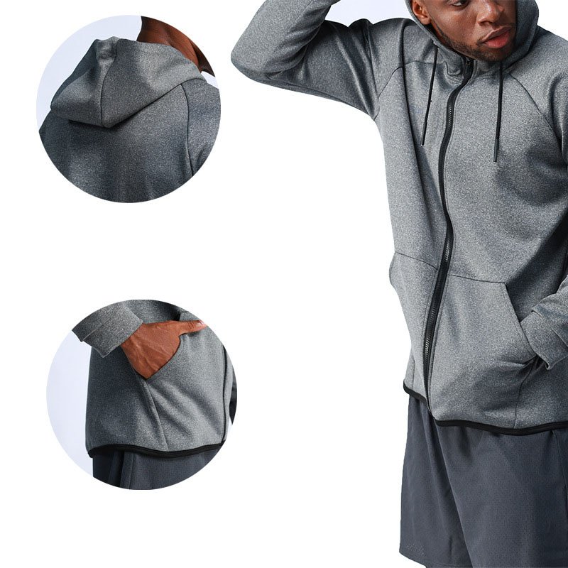 Wholesale Custom Logo Outdoor Training Sports Men's Jackets Quick Dry Casual Breathable Elastic Gym Running Track Jacket