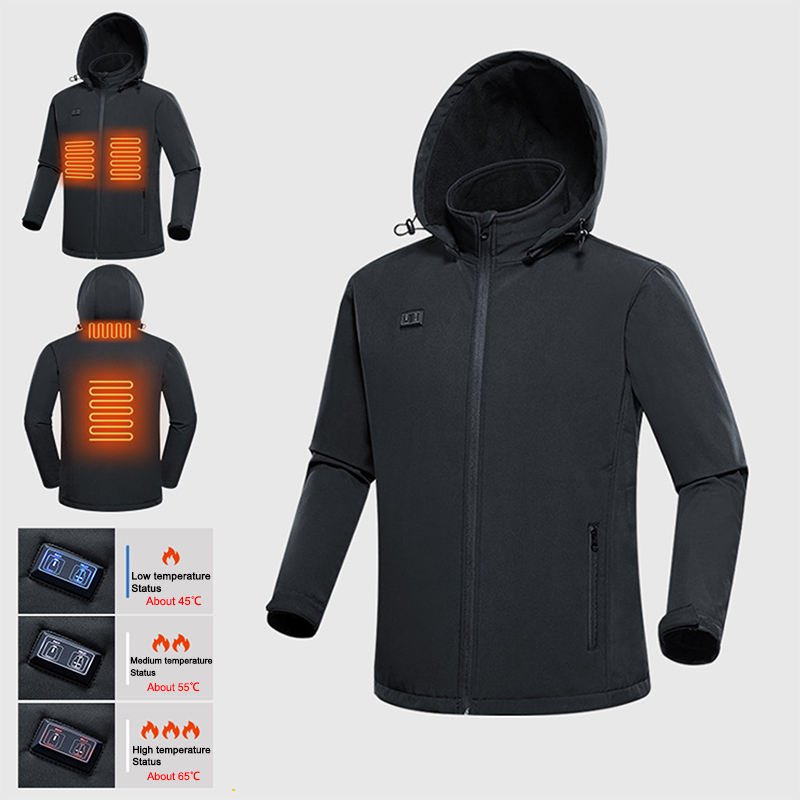OEM Custom Winter Waterproof Electric Heating Jacket Women USB Battery Heated Jacket Men