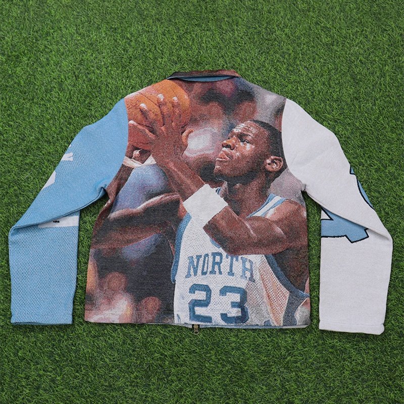 OEM Service MOQ 1pc Custom Jordan Jackets for Men High Street Style Baseball Jacket with Tapestry