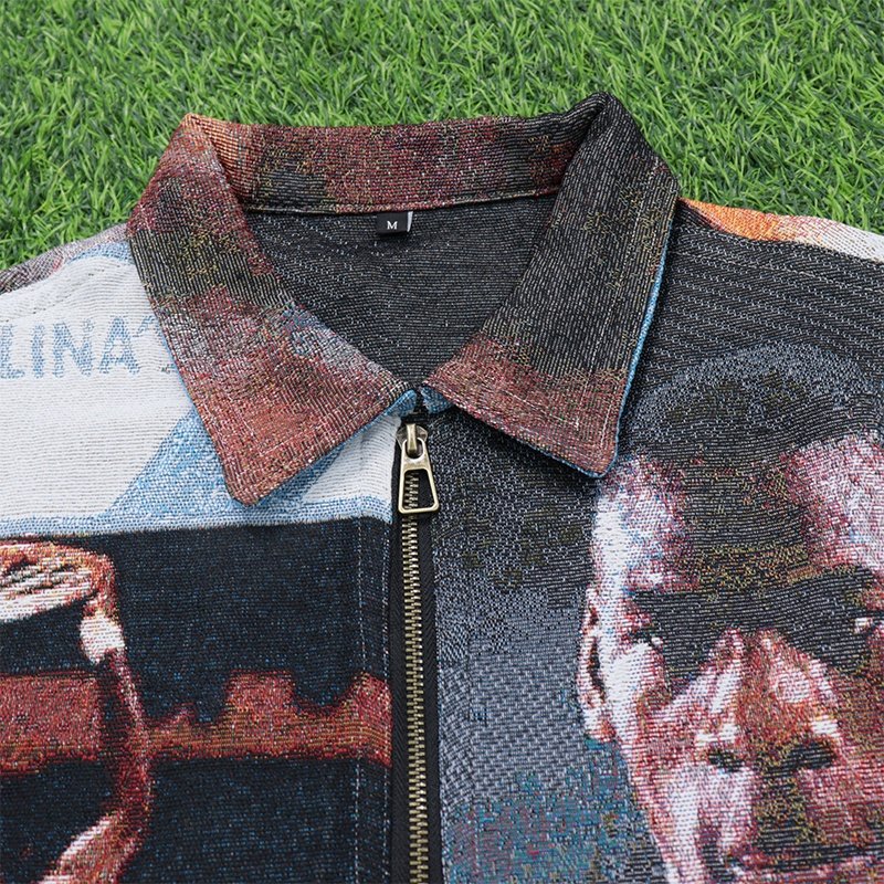 OEM Service MOQ 1pc Custom Jordan Jackets for Men High Street Style Baseball Jacket with Tapestry