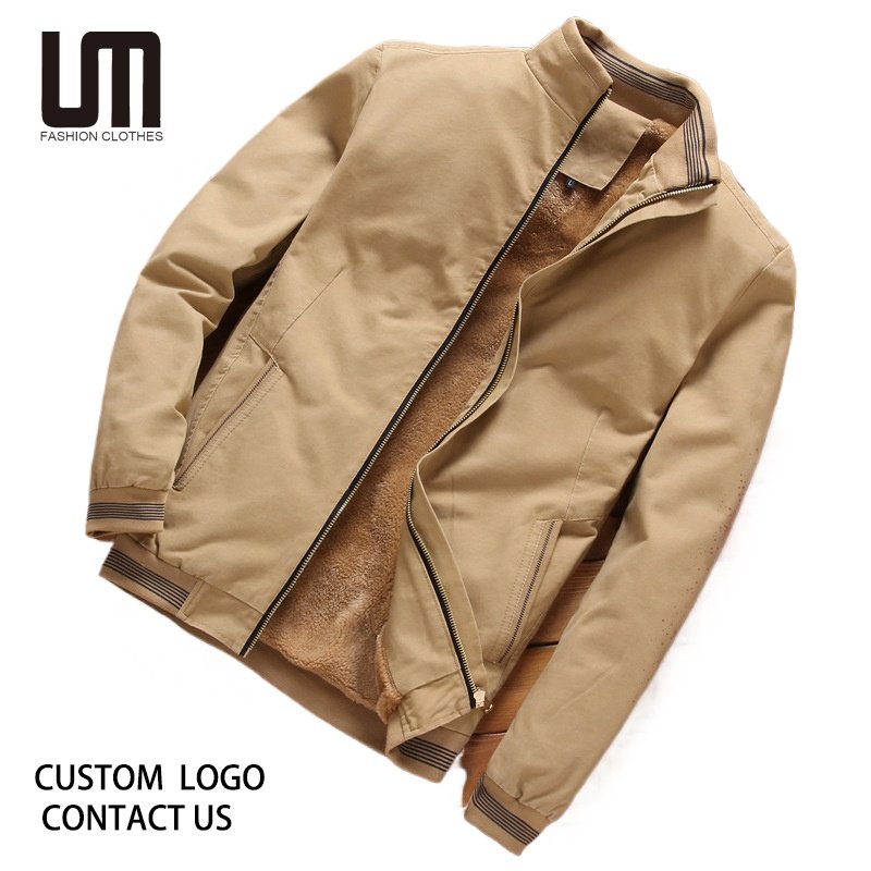 Liu Ming High Quality Wholesale Arrivals 2024 Men Clothes Autumn Winter Plush Thickened Zipper Cotton Jacket Coat