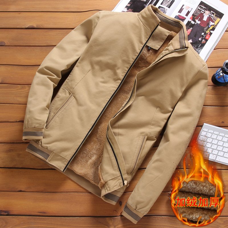 Liu Ming High Quality Wholesale Arrivals 2024 Men Clothes Autumn Winter Plush Thickened Zipper Cotton Jacket Coat