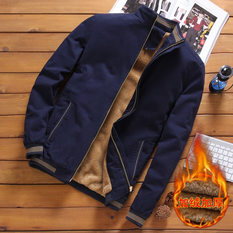 Liu Ming High Quality Wholesale Arrivals 2024 Men Clothes Autumn Winter Plush Thickened Zipper Cotton Jacket Coat