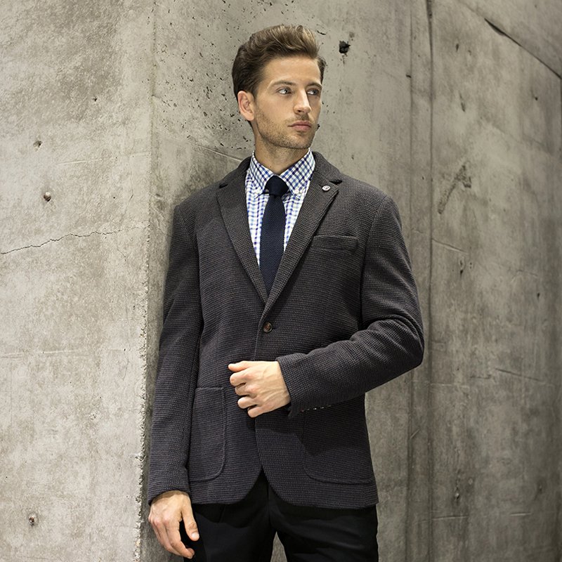 Top Quality New Fashion Men's multi colorful mixed yarn single breasted woolen blazer casual jacket could custom