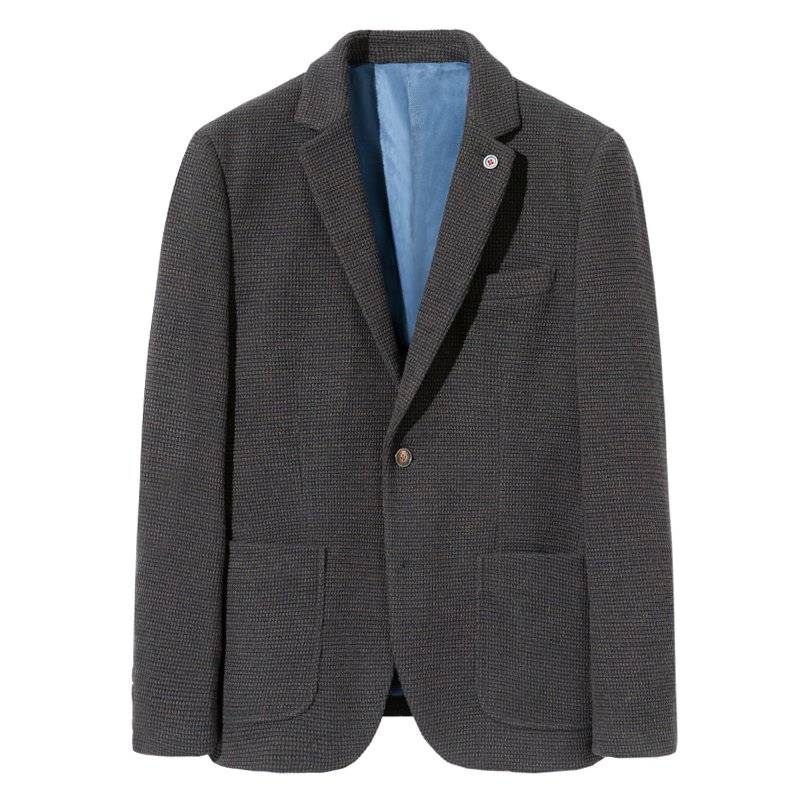 Top Quality New Fashion Men's multi colorful mixed yarn single breasted woolen blazer casual jacket could custom