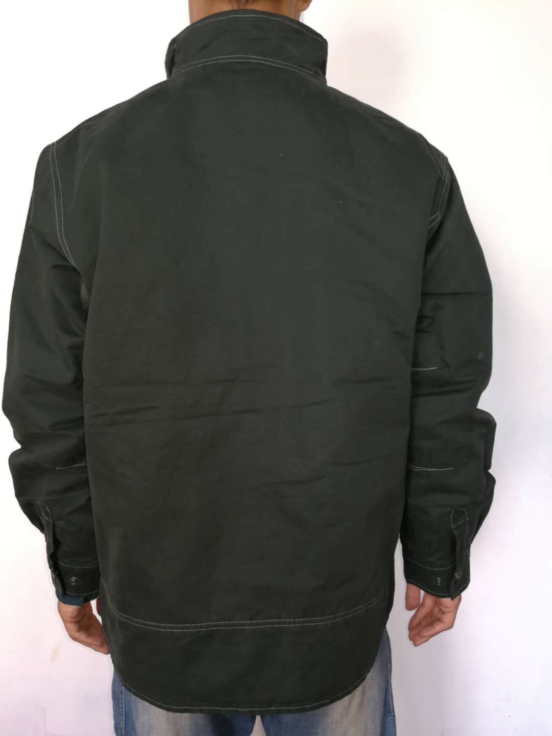 Mens Woven Cotton Winter Windproof Duck Canvas Sand Washed Chore Jacket Quilted Men's Canvas Jacket