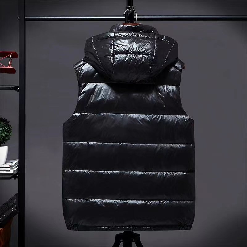 Wholesale High Quality Casual Fashion Men's Down Vest Printed Winter Sleeveless Bubble Jacket