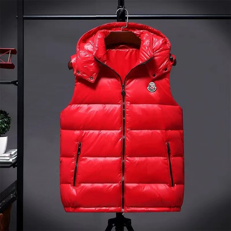 Wholesale High Quality Casual Fashion Men's Down Vest Printed Winter Sleeveless Bubble Jacket