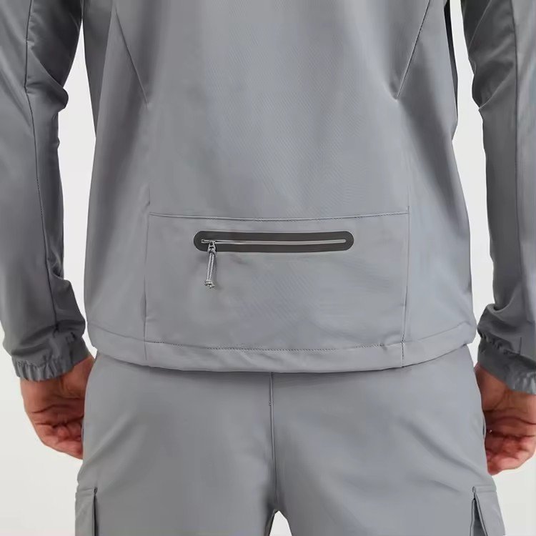 Men Custom Logo Design Windbreaker Rain Jacket Nylon Waterproof Woven Outdoor Sports Running Men's Jacket