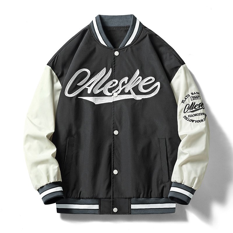 OEM Custom Pattern Embroidery Logo Men's Baseball Jacket Fashion Trend Varsity Bomber College Baseball Jacket For Men