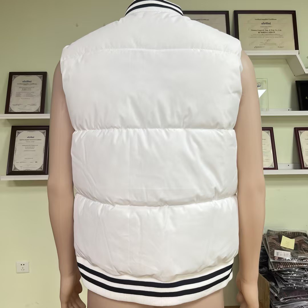 Fengway Custom Winter Men Thicken Warm Waistcoat Sport Casual Sleeveless Down Coat Plus Size Men's Puffer Vest