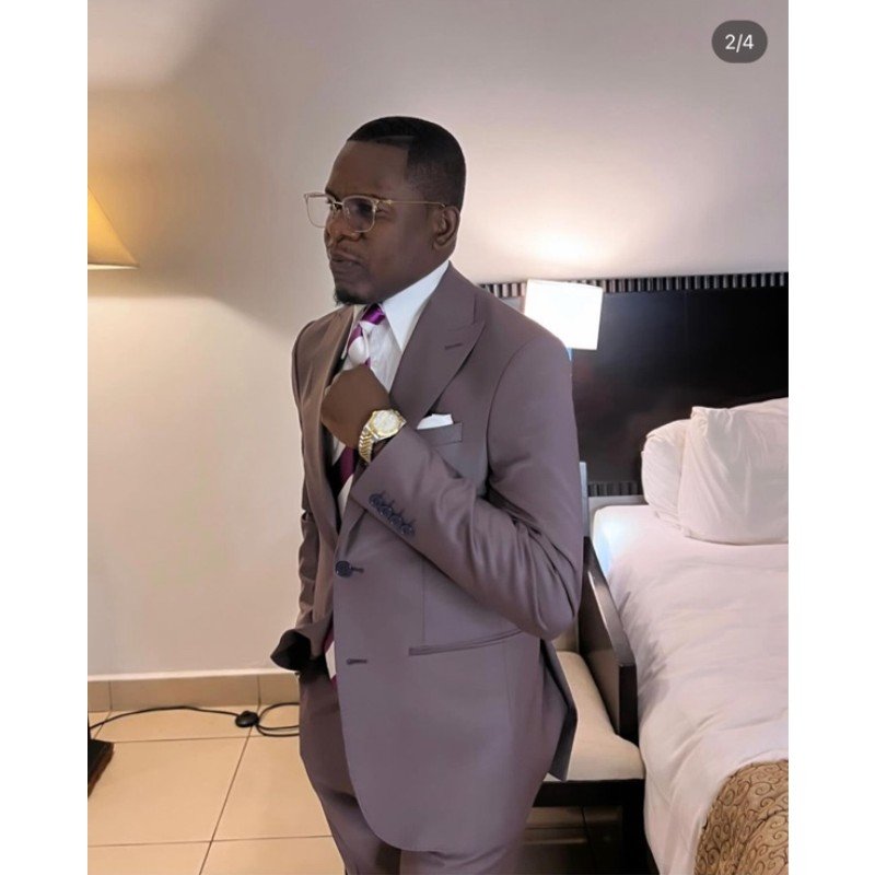 Formal Men Suits Double Breasted Elegant Costume Homme Tuxedos Groom Wedding Prom Tailored Blazer Sets 2 Piece Jacket+Pant