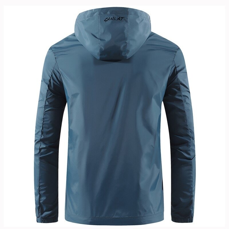 Custom Blue Waterproof Hooded Rain Jacket Outdoor 3 in 1 down liner Warm Windbreaker Waterproof Jacket for Hiking Wind-breaker