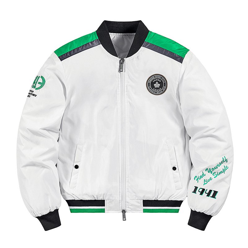 Fashion Design American Logo Customized Plain Baseball Cotton Custom Mens Satin men's Jackets