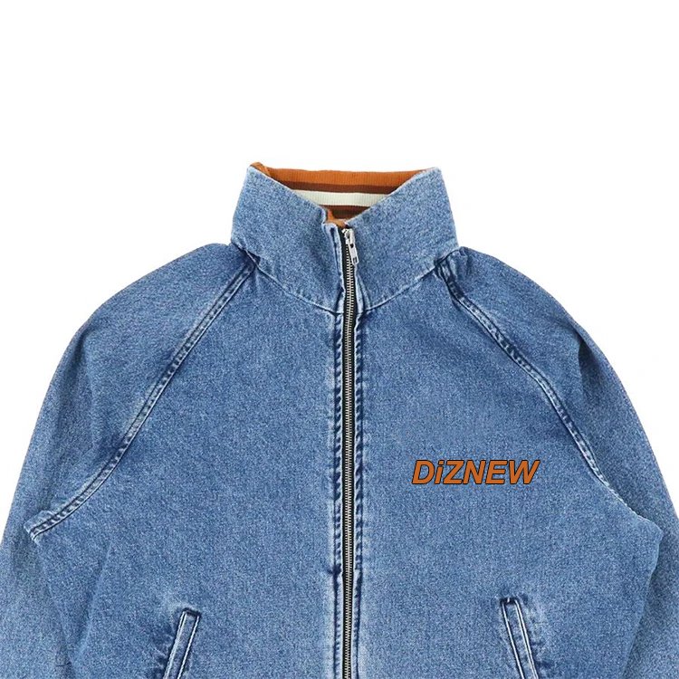 DiZNEW custom denim baseball varsity bomber outdoor plus size men's jackets