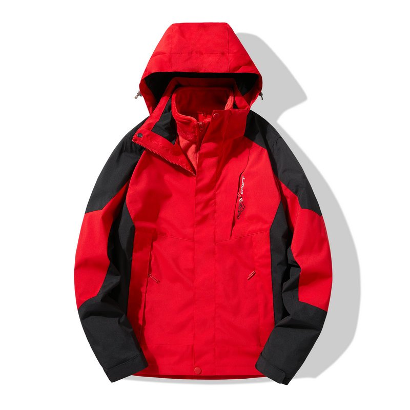 Men's Casual Outdoor Waterproof Bomber Jacket Customized Fashionable Sportswear Warmth Features Windproof Hooded Mountaineering