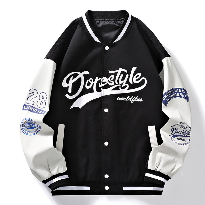 OEM Custom Wholesale Men's Fashion Casual Embroidery Logo Jacket Varsity Baseball Bomber Jacket For Men