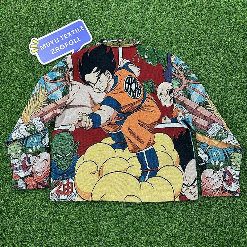 quick custom Hip Hop tapestry zip up man jacket with dragon z ball jacket plus size men's jackets custom