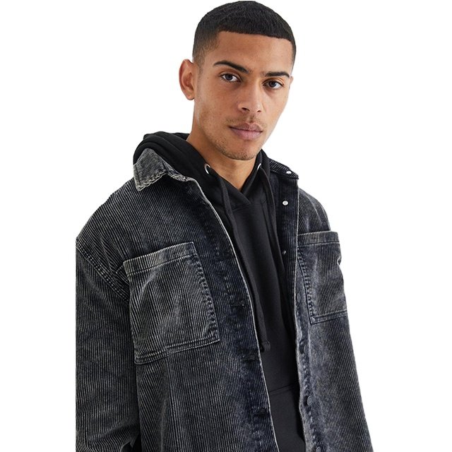 2024 New Acid Wash Design Custom Plain Fashion Wear High Quality Longline Streetwear Casual Wear Two Pockets Men's Jackets
