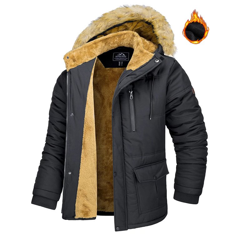 Wholesale Custom Logo Windbreaker Winter Jacket Men Hooded Wind Breaker Jacket Mens Hooded Jackets Coats