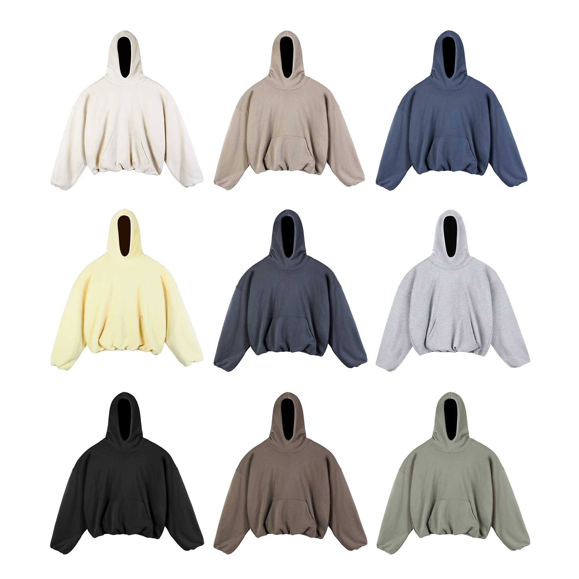 2024 Custom Winter Heavyweight Men Quilted Cotton-padded Hoodies Jackets Coats Wholesale