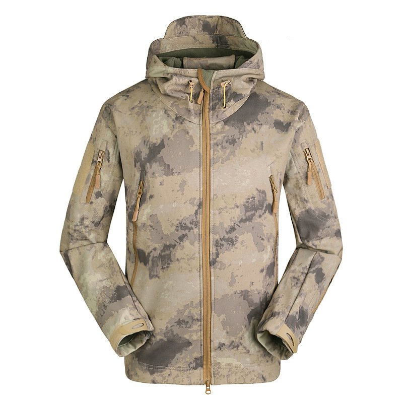 Men's Outdoor Tactical Special Ops Softshell Tactical Hooded Jacket Camo Jacket Waterproof Jacket OEM ODM Winter Wears for Men